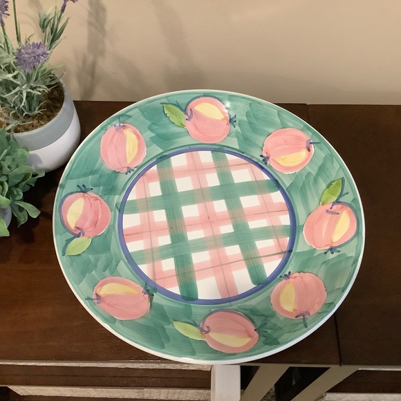 Beautiful Hand Painted Italian Caleca Platter 🍑 - Picture 2 of 7